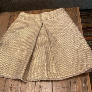 Banana republic super fun gold poly skirt